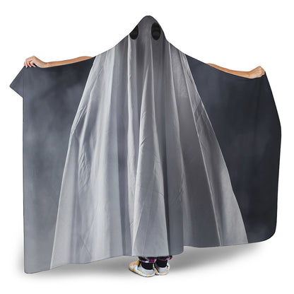Scary Ghost 3D Print Hooded Blanket