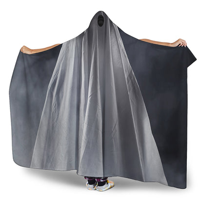 Scary Ghost 3D Print Hooded Blanket