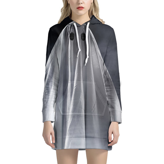 Scary Ghost 3D Print Hoodie Dress
