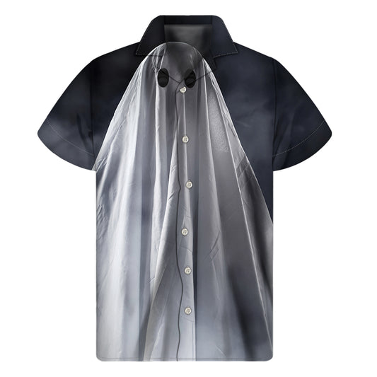 Scary Ghost 3D Print Men's Short Sleeve Shirt