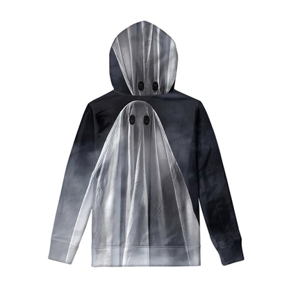 Scary Ghost 3D Print Pullover Hoodie