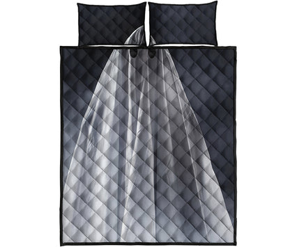 Scary Ghost 3D Print Quilt Bed Set