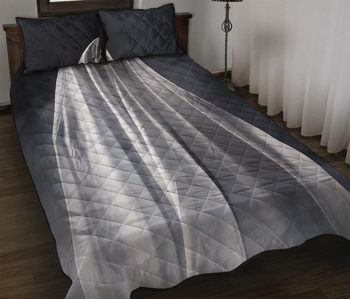 Scary Ghost 3D Print Quilt Bed Set