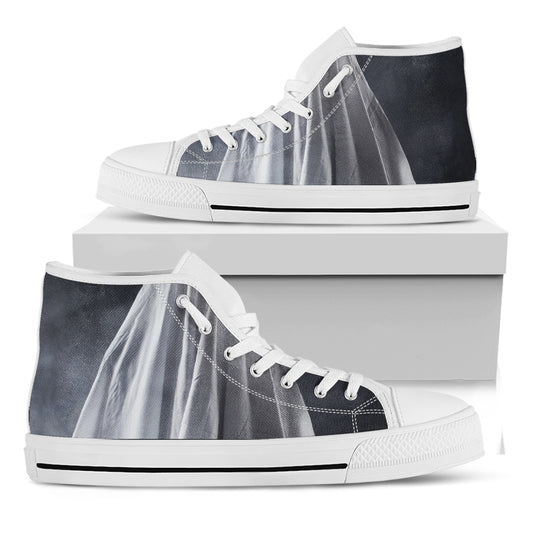 Scary Ghost 3D Print White High Top Shoes