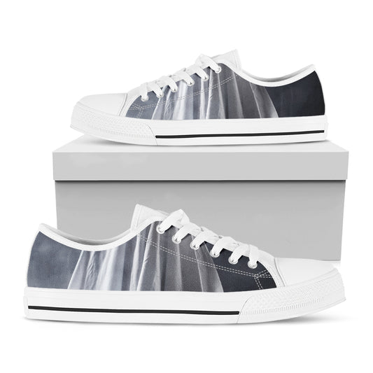 Scary Ghost 3D Print White Low Top Shoes