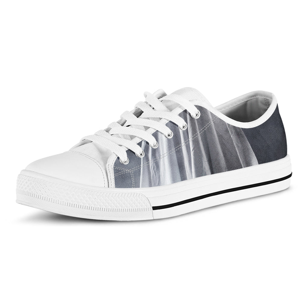 Scary Ghost 3D Print White Low Top Shoes