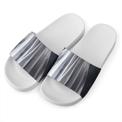 Scary Ghost 3D Print White Slide Sandals
