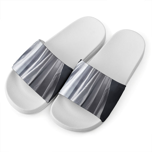Scary Ghost 3D Print White Slide Sandals