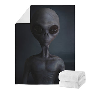 Scary Grey Alien 3D Print Blanket