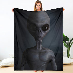 Scary Grey Alien 3D Print Blanket