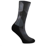 Scary Grey Alien 3D Print Crew Socks
