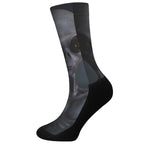Scary Grey Alien 3D Print Crew Socks