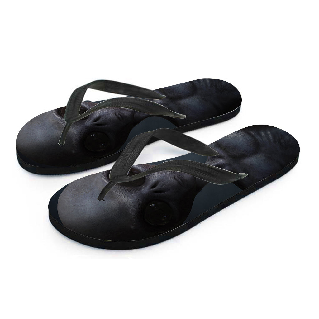 Scary Grey Alien 3D Print Flip Flops