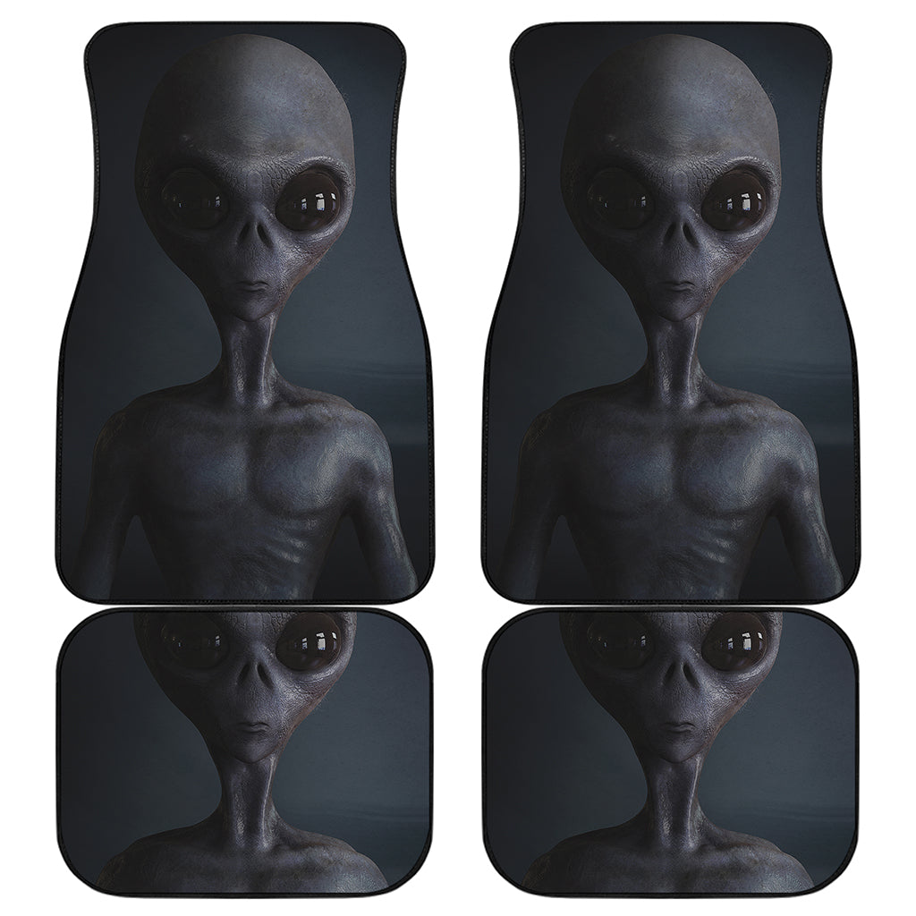 Scary Grey Alien 3D Print Front and Back Car Floor Mats