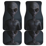 Scary Grey Alien 3D Print Front and Back Car Floor Mats