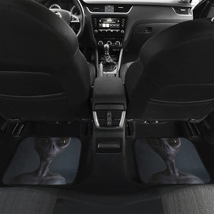 Scary Grey Alien 3D Print Front and Back Car Floor Mats