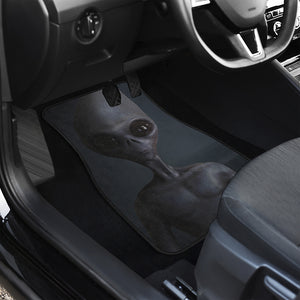 Scary Grey Alien 3D Print Front Car Floor Mats