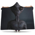 Scary Grey Alien 3D Print Hooded Blanket