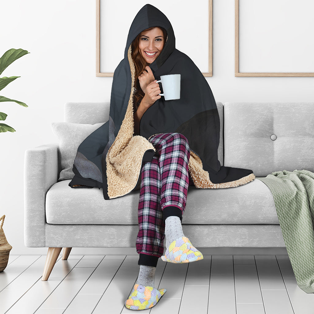 Scary Grey Alien 3D Print Hooded Blanket