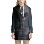 Scary Grey Alien 3D Print Hoodie Dress