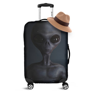 Scary Grey Alien 3D Print Luggage Cover