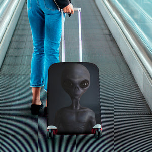 Scary Grey Alien 3D Print Luggage Cover