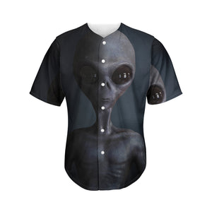 Scary Grey Alien 3D Print Men's Baseball Jersey