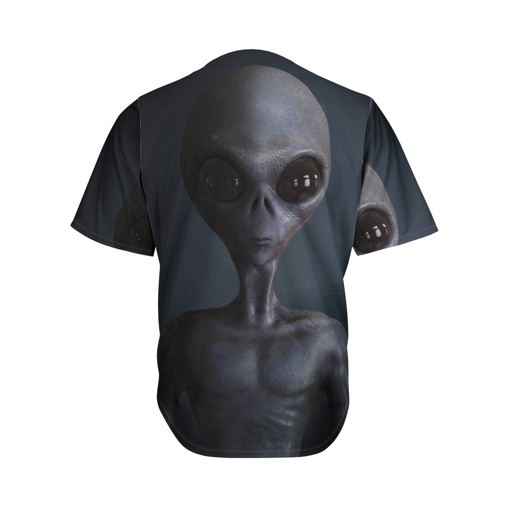 Scary Grey Alien 3D Print Men's Baseball Jersey