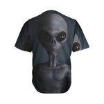 Scary Grey Alien 3D Print Men's Baseball Jersey