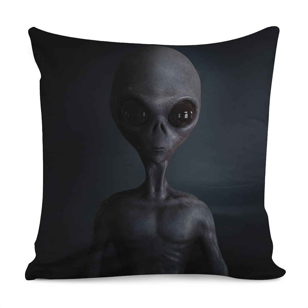 Scary Grey Alien 3D Print Pillow Cover