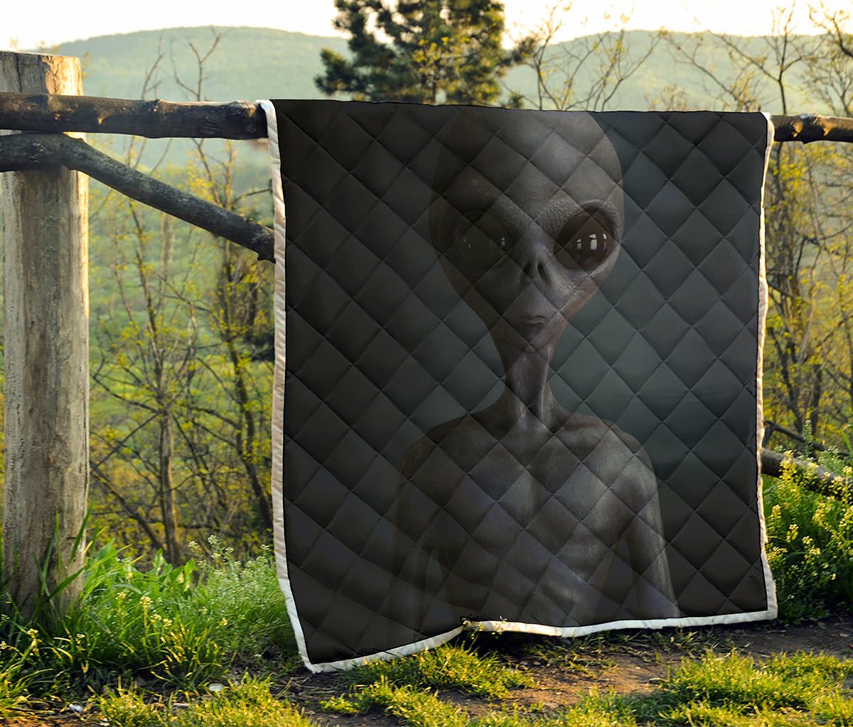 Scary Grey Alien 3D Print Quilt