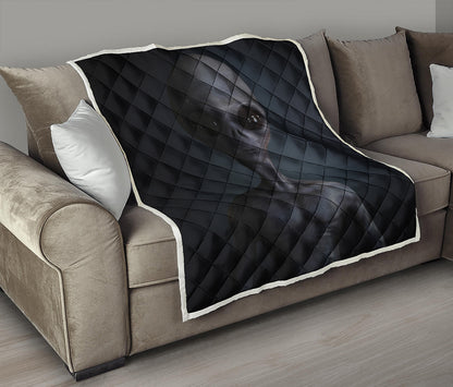 Scary Grey Alien 3D Print Quilt