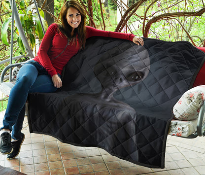Scary Grey Alien 3D Print Quilt