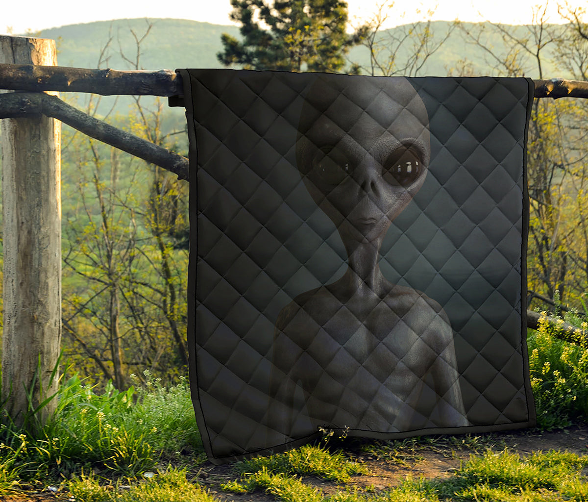 Scary Grey Alien 3D Print Quilt