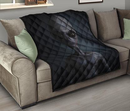 Scary Grey Alien 3D Print Quilt