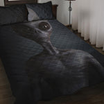 Scary Grey Alien 3D Print Quilt Bed Set