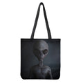 Scary Grey Alien 3D Print Tote Bag