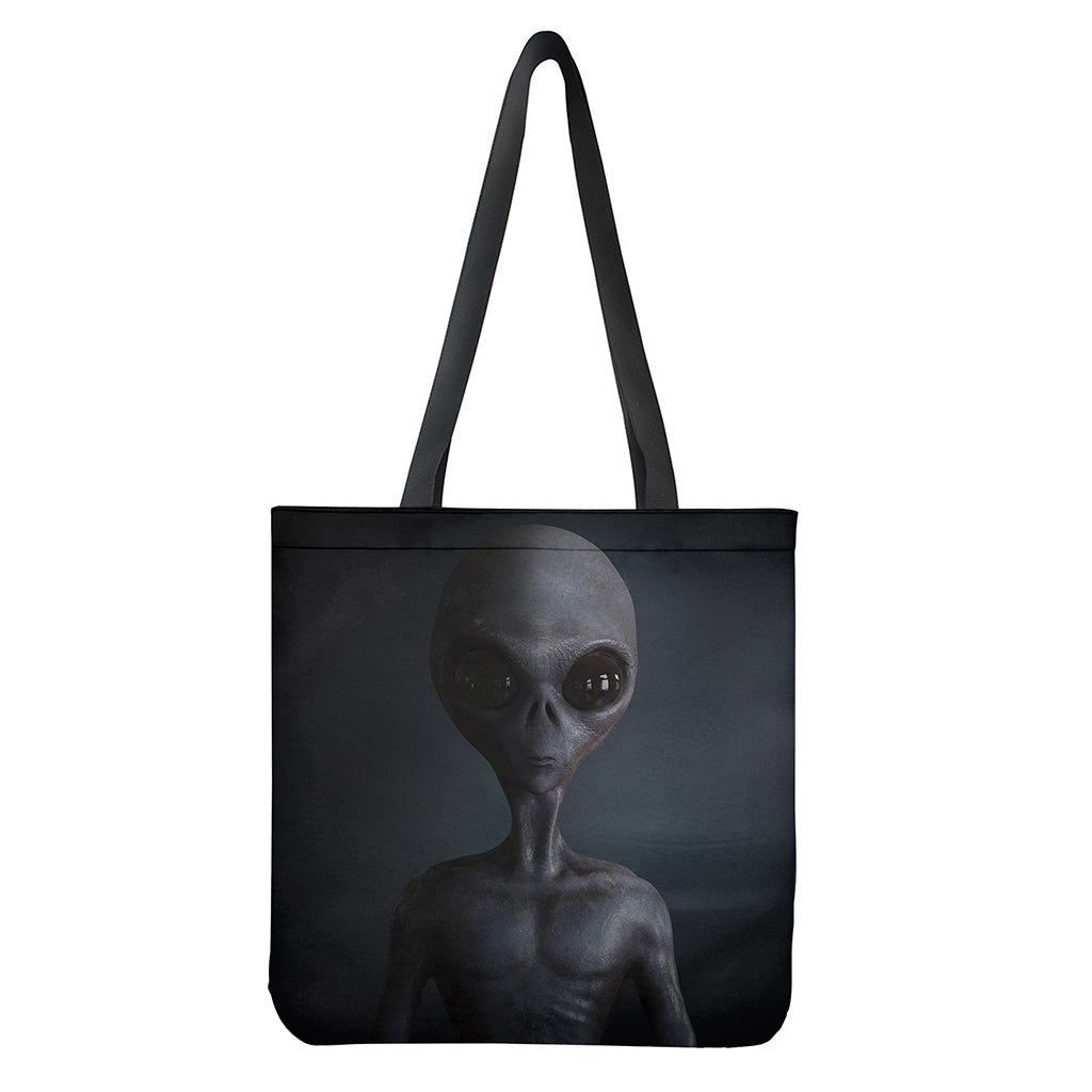 Scary Grey Alien 3D Print Tote Bag