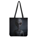 Scary Grey Alien 3D Print Tote Bag