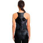 Scary Grey Alien 3D Print Women's Racerback Tank Top