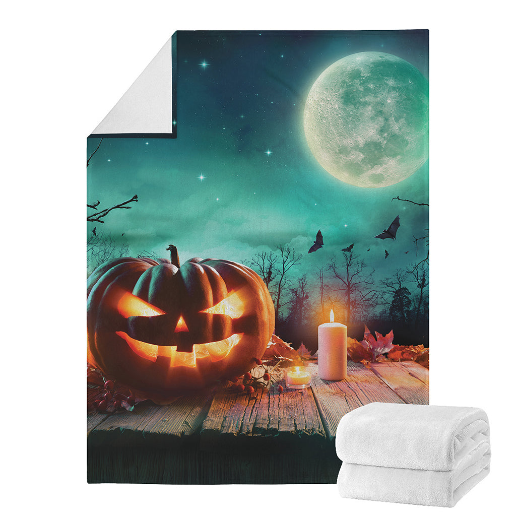 Scary Halloween Pumpkin Print Blanket