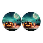 Scary Halloween Pumpkin Print Car Coasters