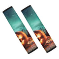 Scary Halloween Pumpkin Print Car Seat Belt Covers