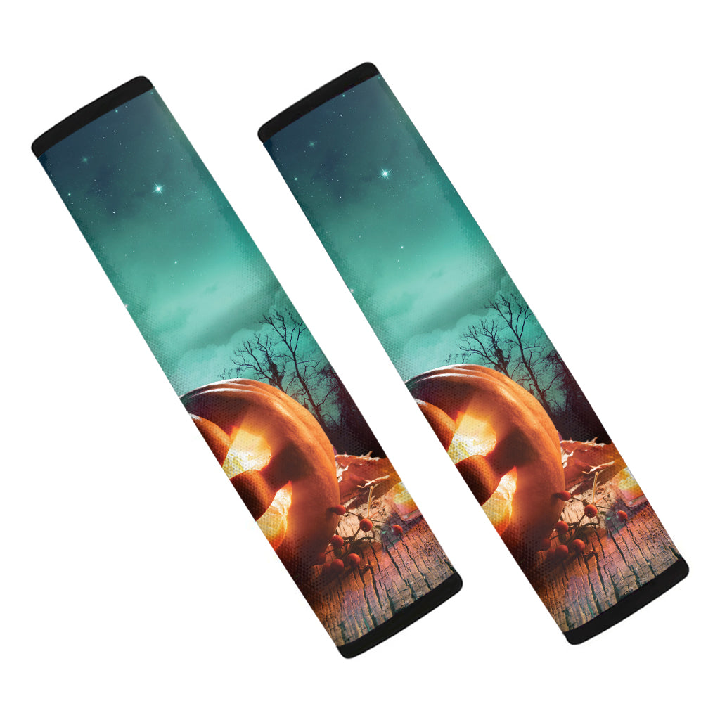 Scary Halloween Pumpkin Print Car Seat Belt Covers