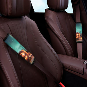 Scary Halloween Pumpkin Print Car Seat Belt Covers