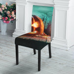 Scary Halloween Pumpkin Print Dining Chair Slipcover