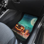 Scary Halloween Pumpkin Print Front Car Floor Mats