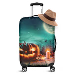Scary Halloween Pumpkin Print Luggage Cover