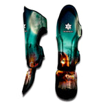 Scary Halloween Pumpkin Print Muay Thai Shin Guard