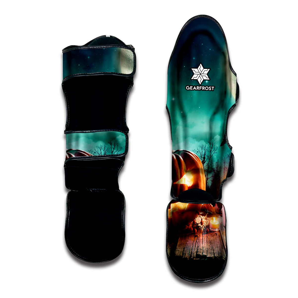 Scary Halloween Pumpkin Print Muay Thai Shin Guard